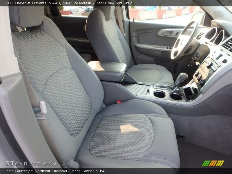 Silver Ice Metallic / Dark Gray/Light Gray 2012 Chevrolet Traverse LS AWD