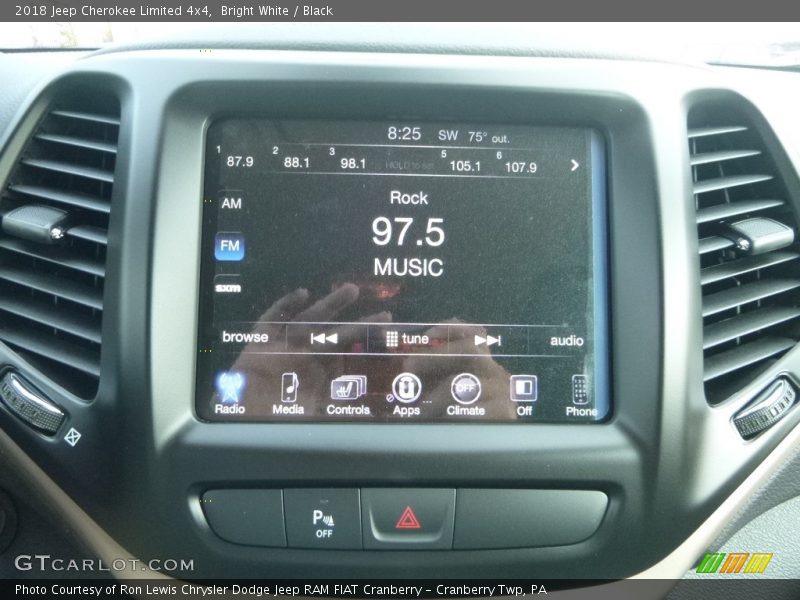 Bright White / Black 2018 Jeep Cherokee Limited 4x4