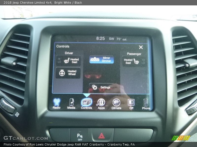 Bright White / Black 2018 Jeep Cherokee Limited 4x4