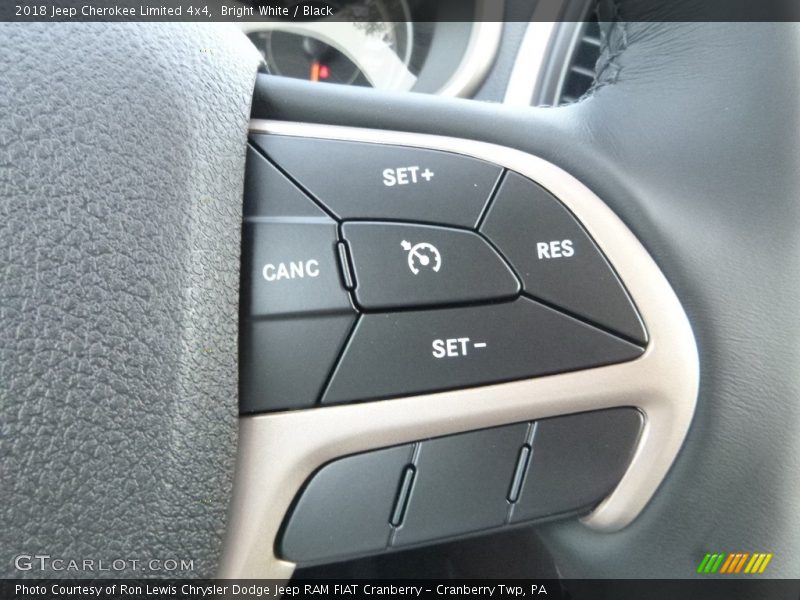 Bright White / Black 2018 Jeep Cherokee Limited 4x4