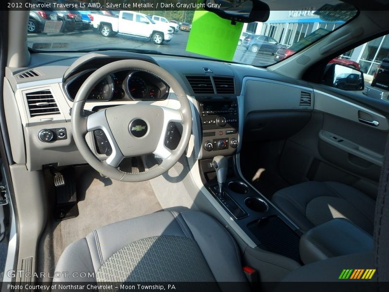 Silver Ice Metallic / Dark Gray/Light Gray 2012 Chevrolet Traverse LS AWD