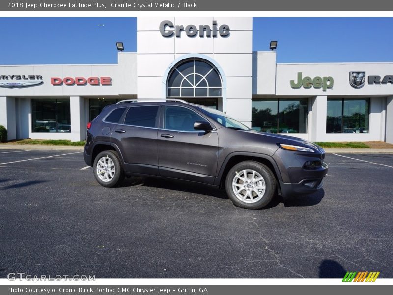 Granite Crystal Metallic / Black 2018 Jeep Cherokee Latitude Plus