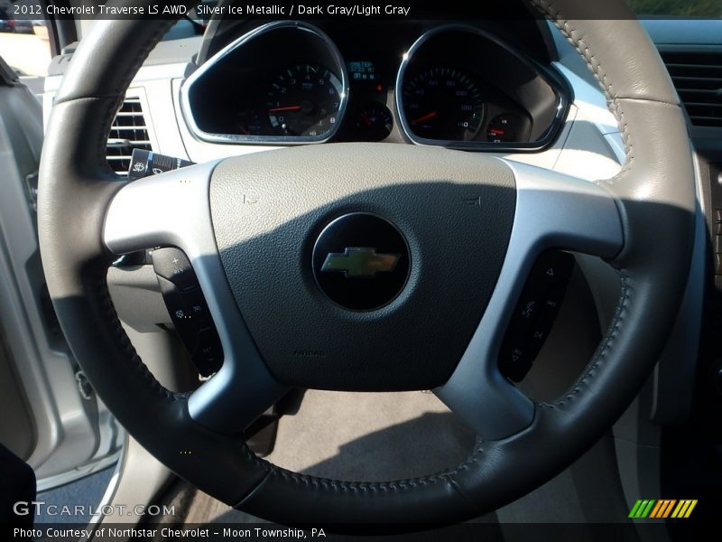 Silver Ice Metallic / Dark Gray/Light Gray 2012 Chevrolet Traverse LS AWD