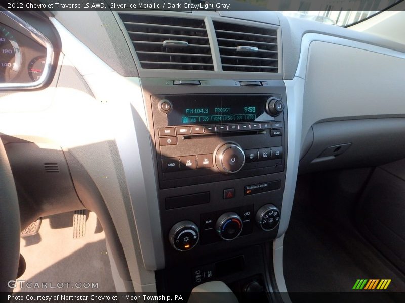 Silver Ice Metallic / Dark Gray/Light Gray 2012 Chevrolet Traverse LS AWD