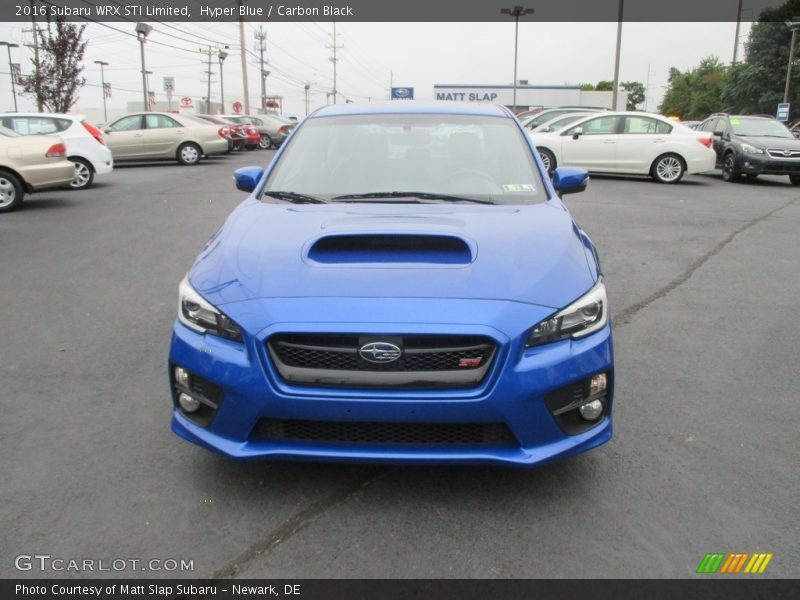 Hyper Blue / Carbon Black 2016 Subaru WRX STI Limited