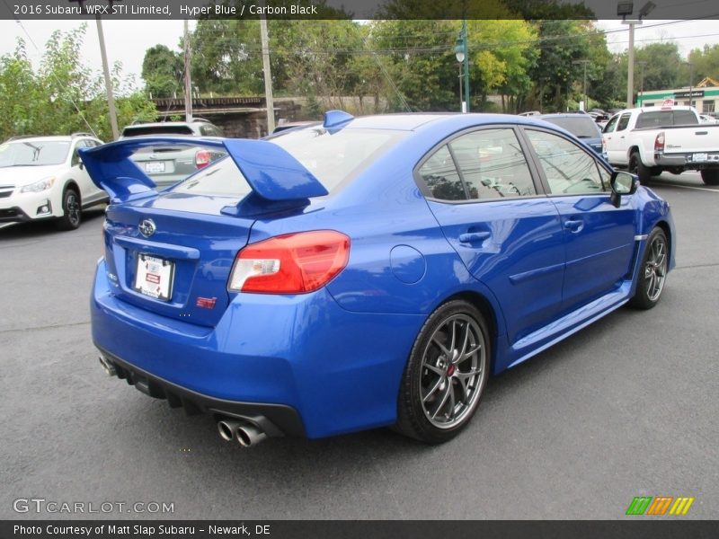 Hyper Blue / Carbon Black 2016 Subaru WRX STI Limited