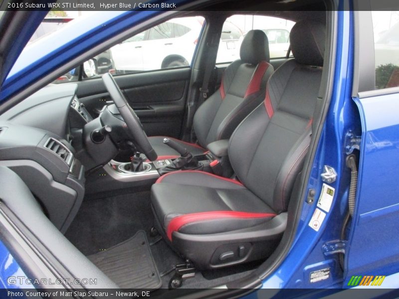 Front Seat of 2016 WRX STI Limited