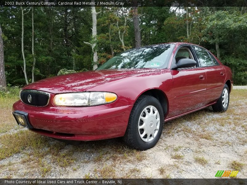 Cardinal Red Metallic / Medium Gray 2003 Buick Century Custom