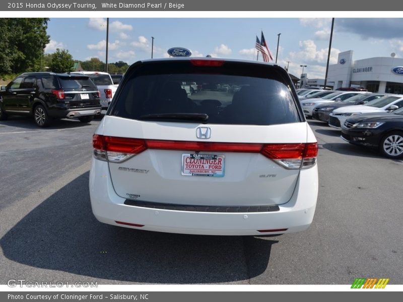 White Diamond Pearl / Beige 2015 Honda Odyssey Touring