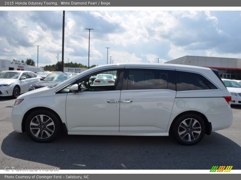 White Diamond Pearl / Beige 2015 Honda Odyssey Touring