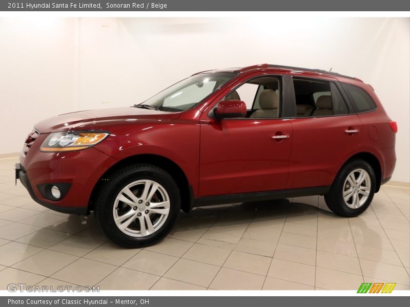 Sonoran Red / Beige 2011 Hyundai Santa Fe Limited