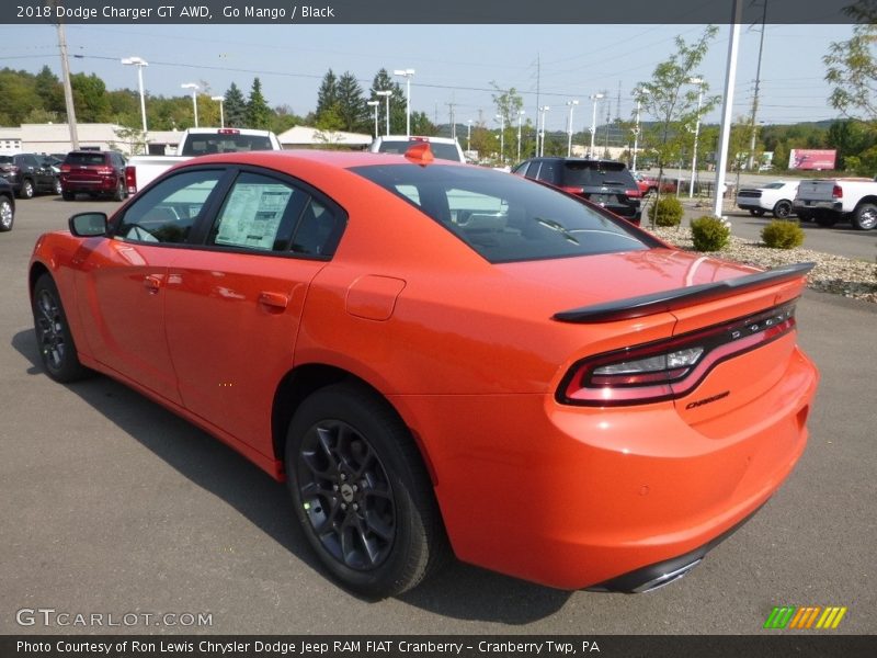 Go Mango / Black 2018 Dodge Charger GT AWD