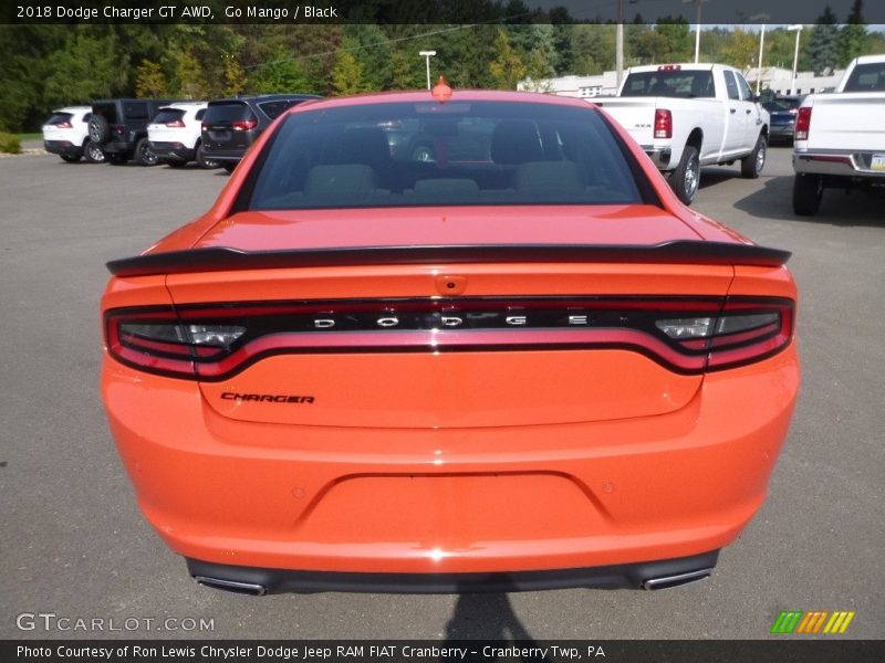 Go Mango / Black 2018 Dodge Charger GT AWD