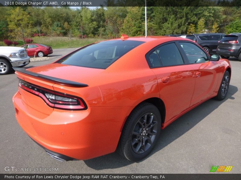 Go Mango / Black 2018 Dodge Charger GT AWD