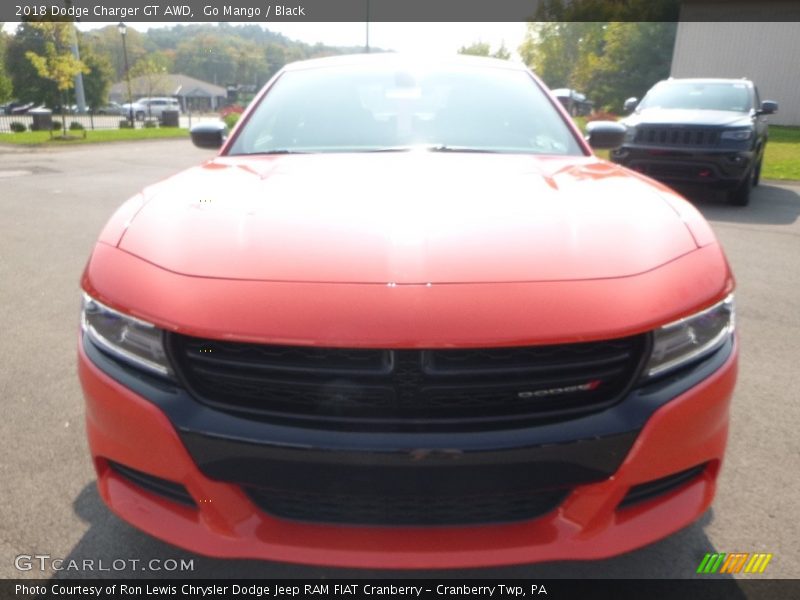 Go Mango / Black 2018 Dodge Charger GT AWD