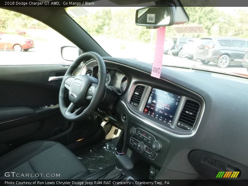 Go Mango / Black 2018 Dodge Charger GT AWD