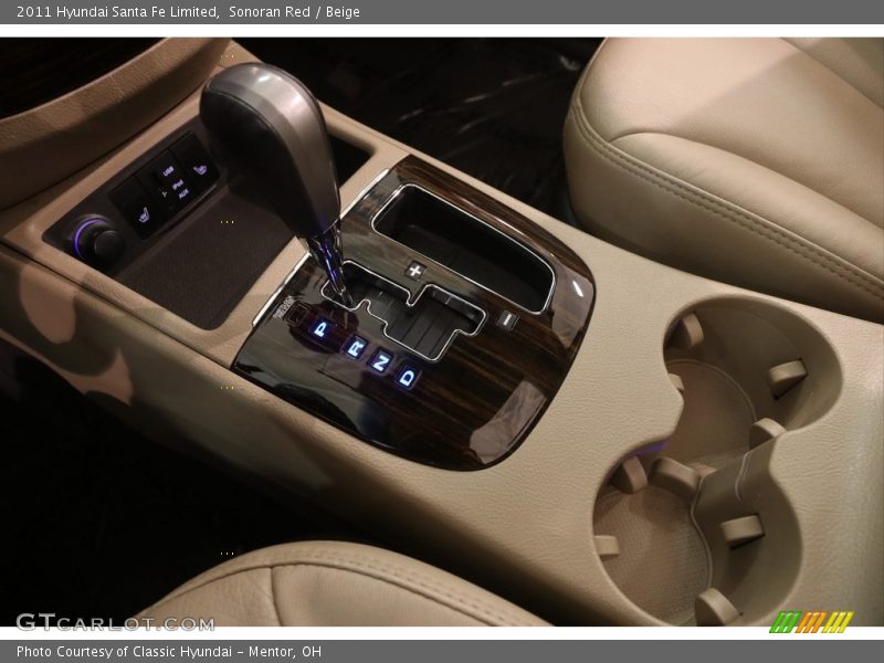 Sonoran Red / Beige 2011 Hyundai Santa Fe Limited