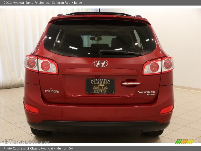 Sonoran Red / Beige 2011 Hyundai Santa Fe Limited