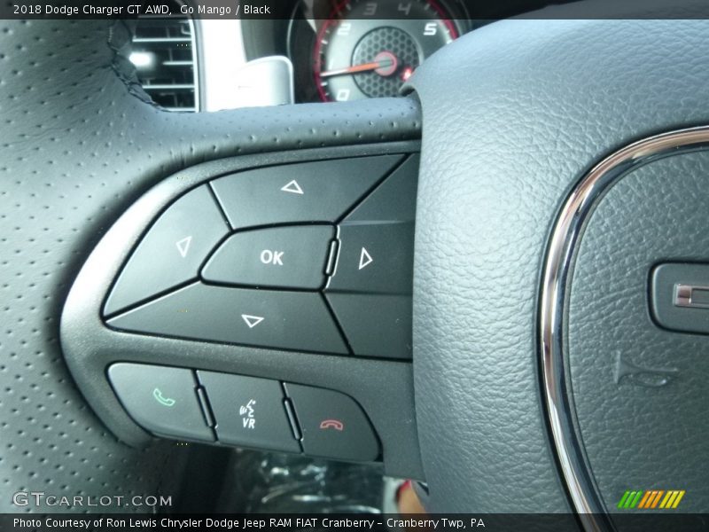 Go Mango / Black 2018 Dodge Charger GT AWD