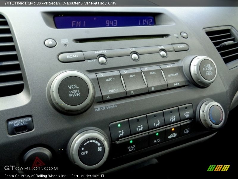 Alabaster Silver Metallic / Gray 2011 Honda Civic DX-VP Sedan