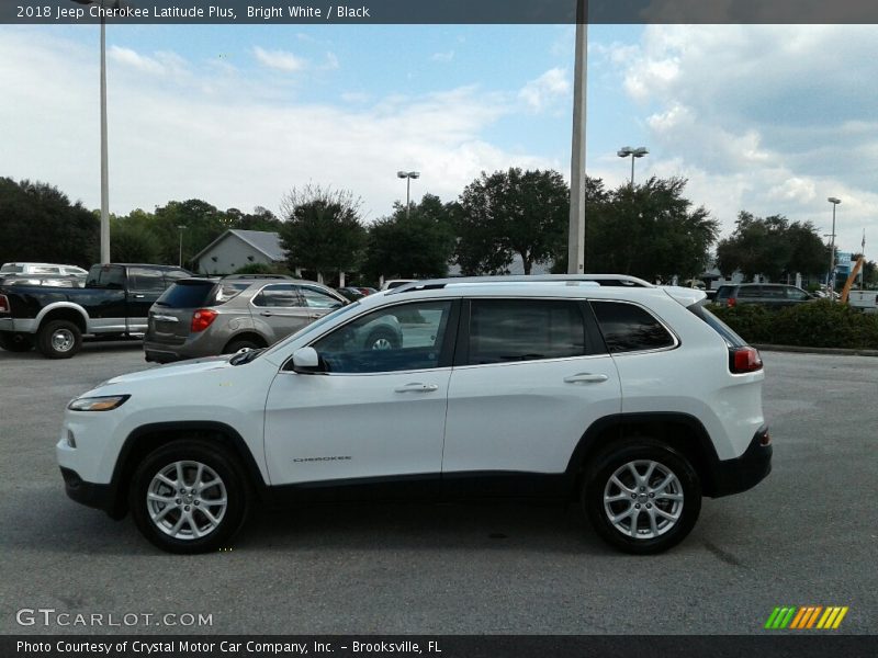 Bright White / Black 2018 Jeep Cherokee Latitude Plus