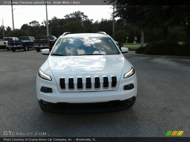 Bright White / Black 2018 Jeep Cherokee Latitude Plus