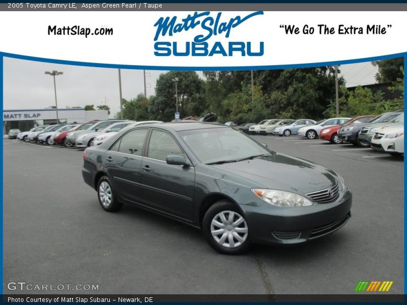 Aspen Green Pearl / Taupe 2005 Toyota Camry LE