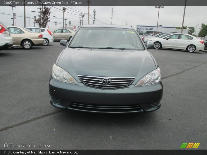 Aspen Green Pearl / Taupe 2005 Toyota Camry LE