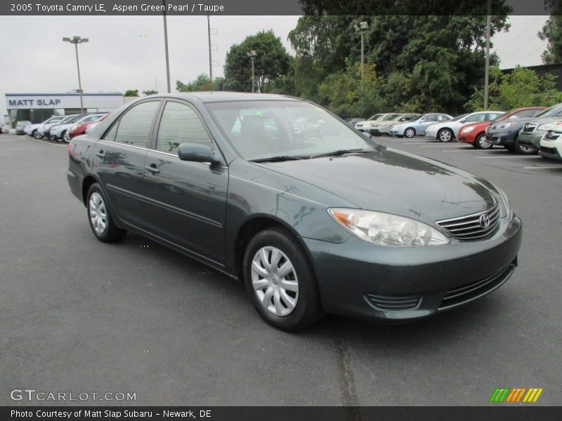 Aspen Green Pearl / Taupe 2005 Toyota Camry LE