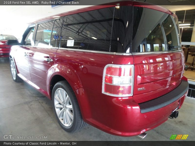 Ruby Red / Charcoal Black 2018 Ford Flex SEL AWD
