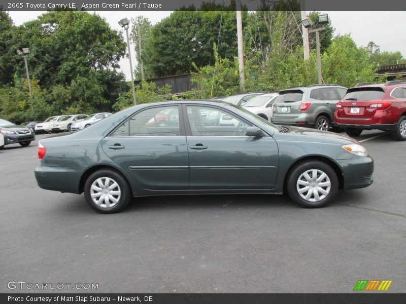 Aspen Green Pearl / Taupe 2005 Toyota Camry LE