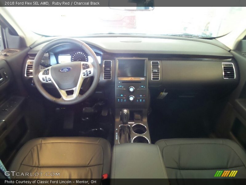 Ruby Red / Charcoal Black 2018 Ford Flex SEL AWD