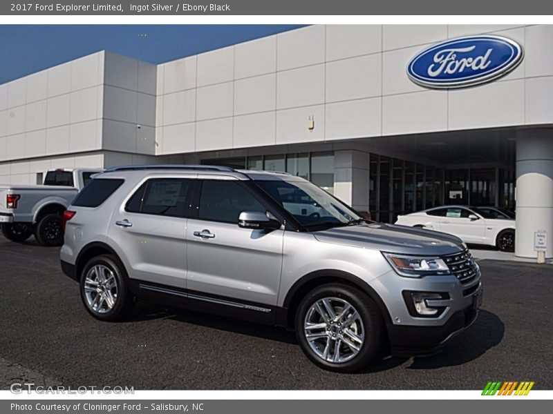 Ingot Silver / Ebony Black 2017 Ford Explorer Limited
