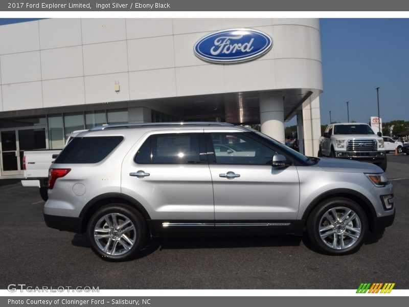 Ingot Silver / Ebony Black 2017 Ford Explorer Limited