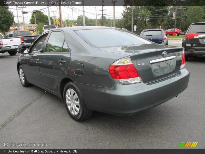 Aspen Green Pearl / Taupe 2005 Toyota Camry LE