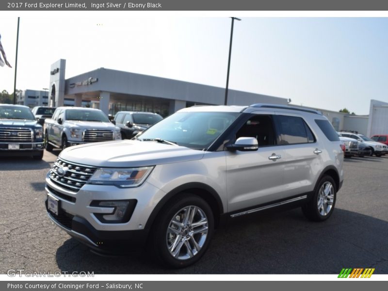 Ingot Silver / Ebony Black 2017 Ford Explorer Limited