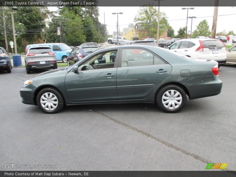Aspen Green Pearl / Taupe 2005 Toyota Camry LE