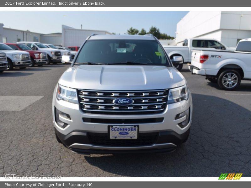 Ingot Silver / Ebony Black 2017 Ford Explorer Limited