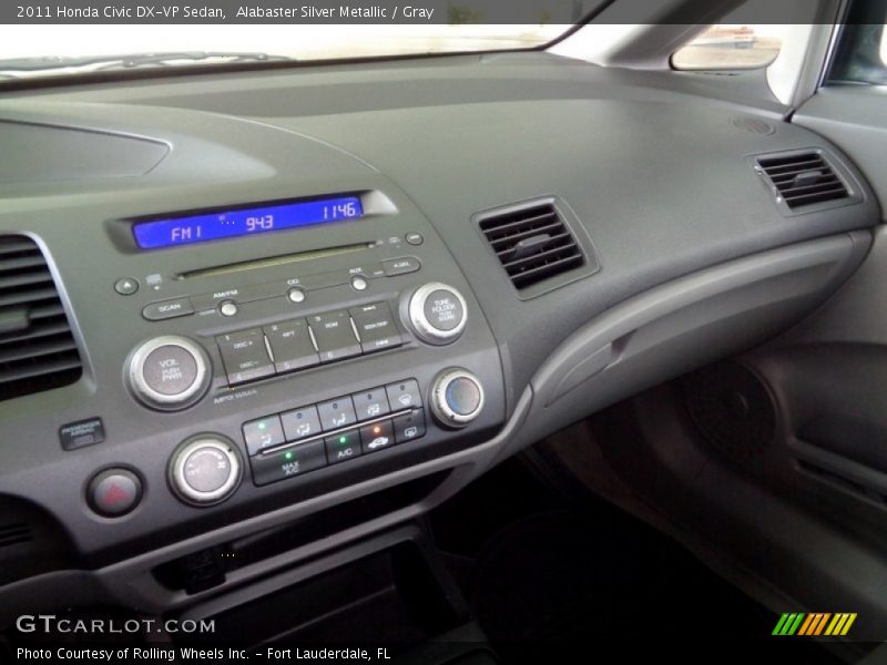 Alabaster Silver Metallic / Gray 2011 Honda Civic DX-VP Sedan