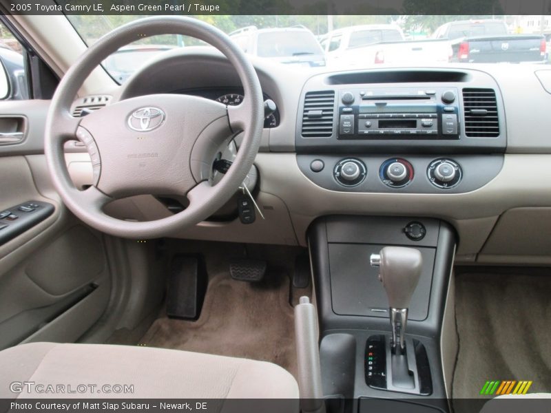 Aspen Green Pearl / Taupe 2005 Toyota Camry LE