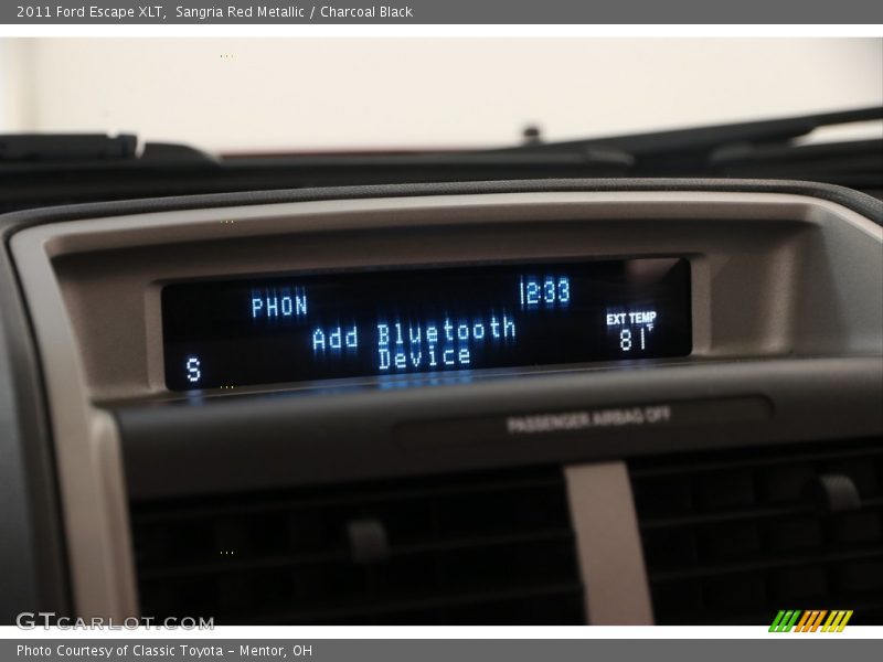 Sangria Red Metallic / Charcoal Black 2011 Ford Escape XLT