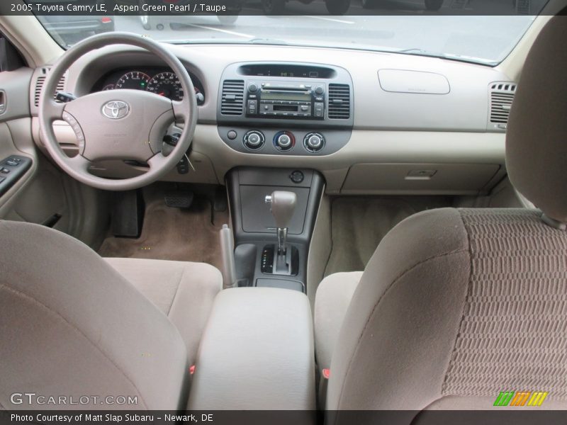 Aspen Green Pearl / Taupe 2005 Toyota Camry LE