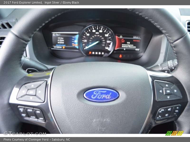 Ingot Silver / Ebony Black 2017 Ford Explorer Limited