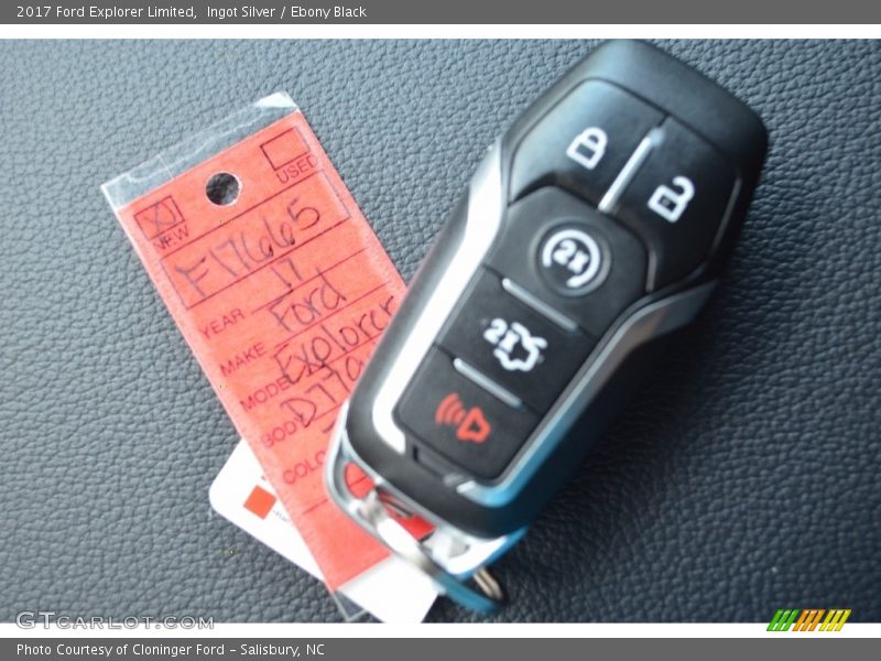 Ingot Silver / Ebony Black 2017 Ford Explorer Limited