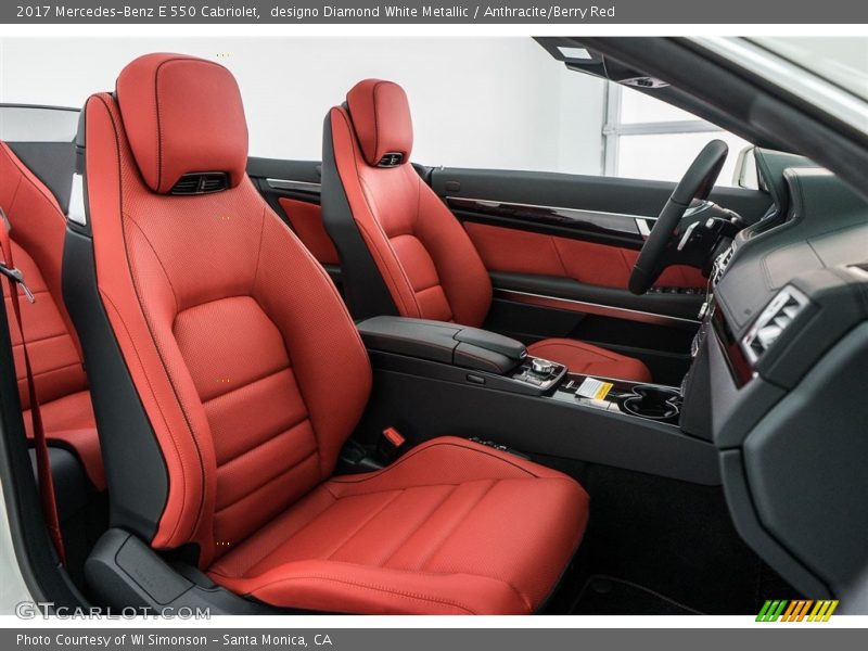  2017 E 550 Cabriolet Anthracite/Berry Red Interior