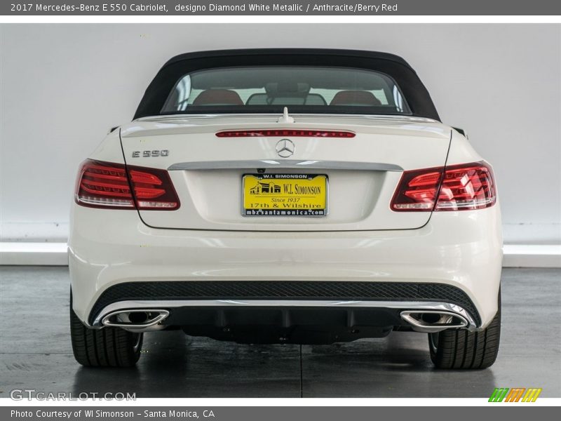 designo Diamond White Metallic / Anthracite/Berry Red 2017 Mercedes-Benz E 550 Cabriolet