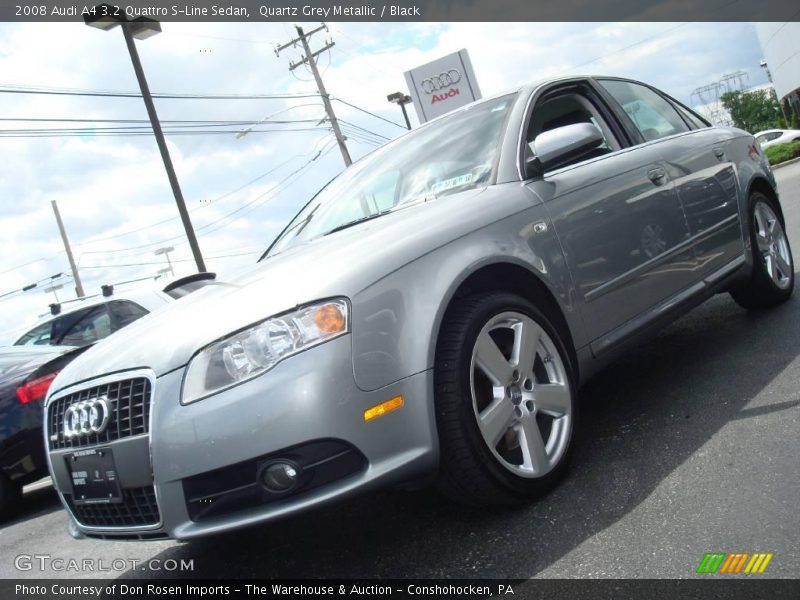 Quartz Grey Metallic / Black 2008 Audi A4 3.2 Quattro S-Line Sedan