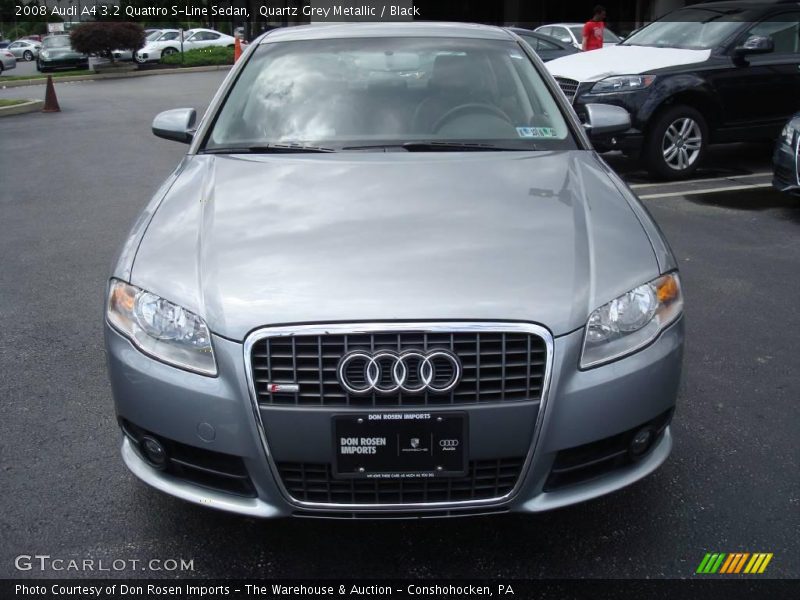Quartz Grey Metallic / Black 2008 Audi A4 3.2 Quattro S-Line Sedan