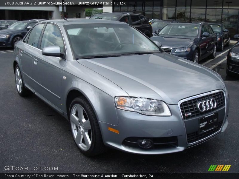 Quartz Grey Metallic / Black 2008 Audi A4 3.2 Quattro S-Line Sedan