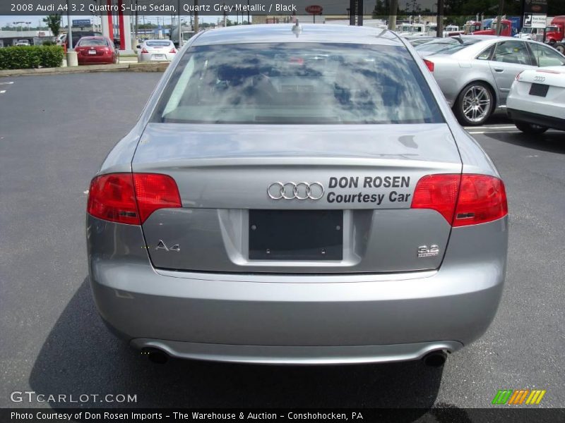Quartz Grey Metallic / Black 2008 Audi A4 3.2 Quattro S-Line Sedan